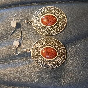 Premier Designs Medallion Statement Earrings  Moroccan